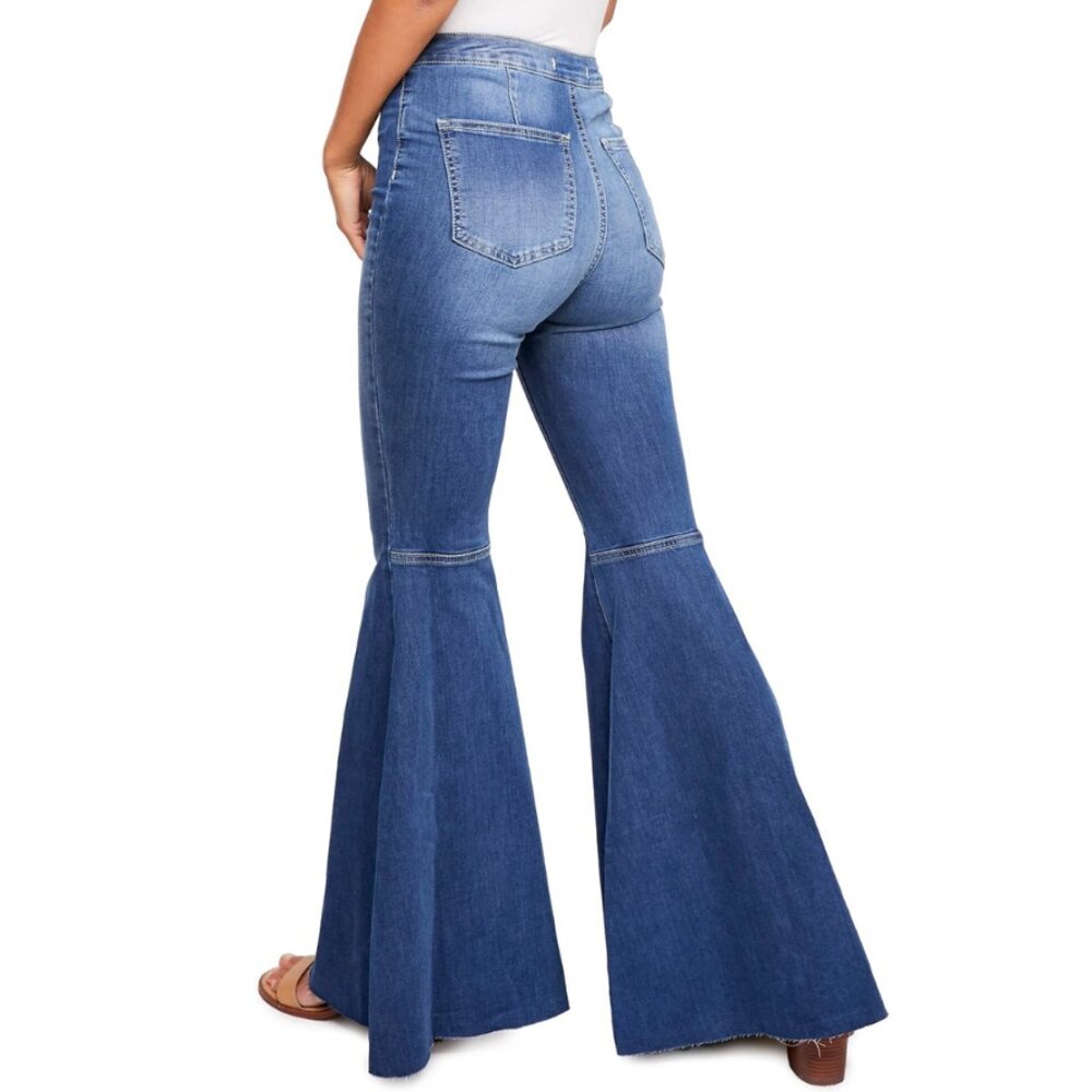 Free People We The Free Just Float On Flare Jeans – Jericho Blue, High-Rise, 26 - Picture 2 of 2